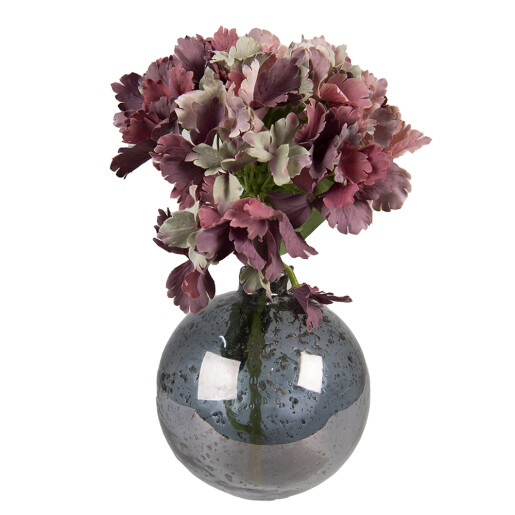 Vaza flori sticla gri 13x13 cm