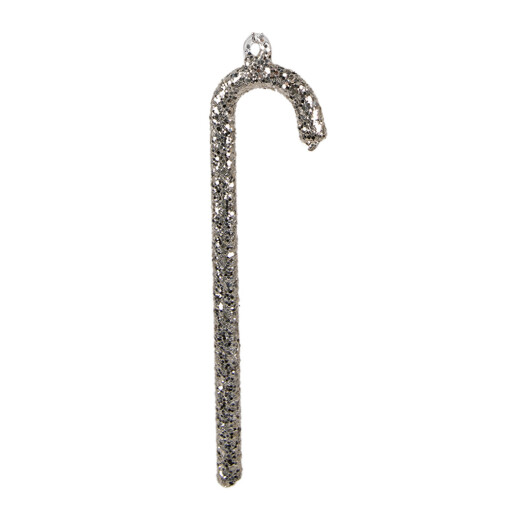 Set 12 ornamente brad sticla argintie Acadea 4x1x14 cm
