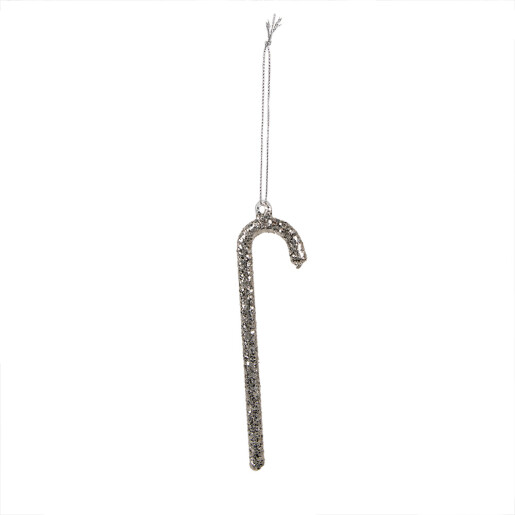 Set 12 ornamente brad sticla argintie Acadea 4x1x14 cm