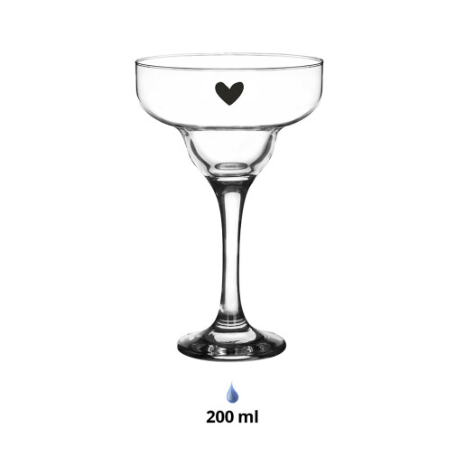 Set 12 pahare sticla martini 7x17 cm, 200 ml