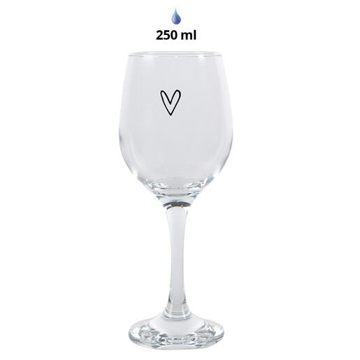 Set 6 pahare sticla 8x17 cm, 250 ml