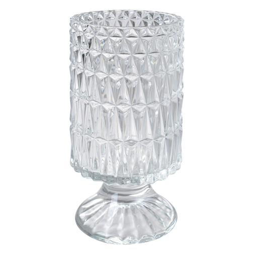 Vaza flori sticla transparenta Ø 10x18 cm