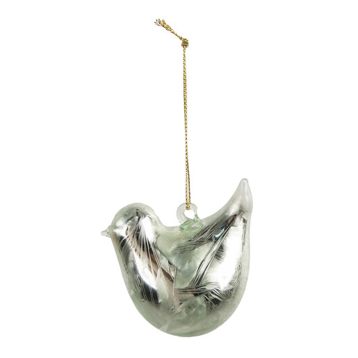 Set 6 Pasari decorative sticla verde 7x4x6 cm