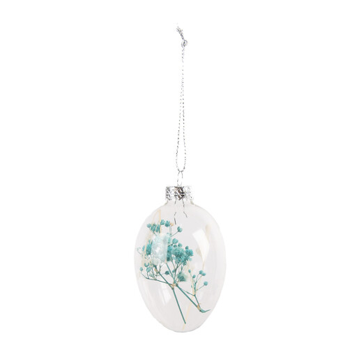 Set 6 oua decorative Paste sticla flori 5x8 cm