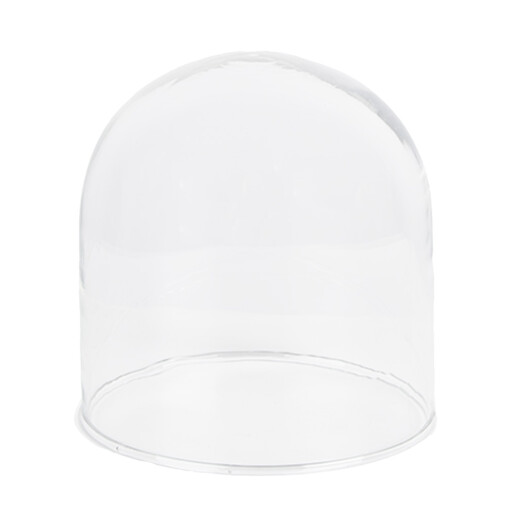 Platou decorativ lemn cu cloche sticla  Ø 13x11 cm