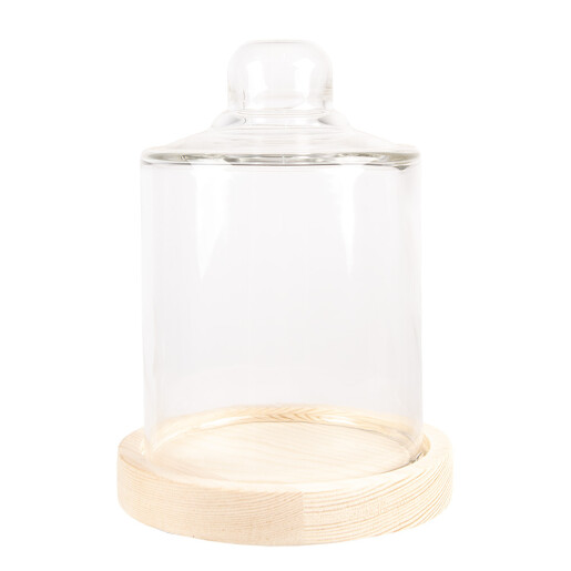 Platou decorativ lemn sticla 13x18 cm