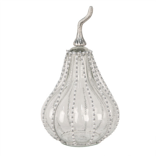 Dovleac decorativ sticla transparenta 17x30 cm