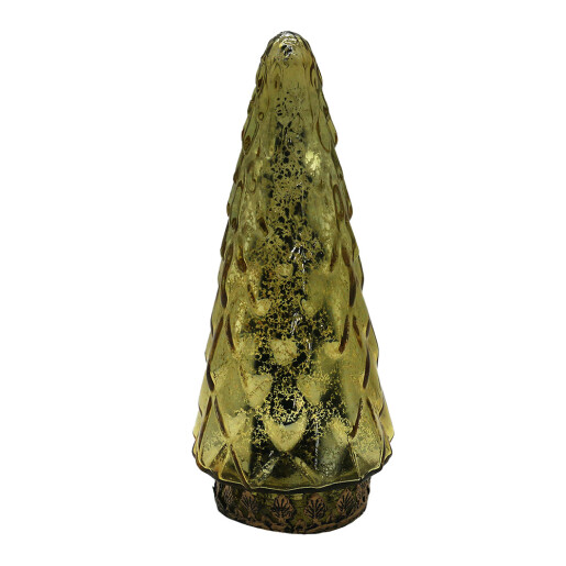 Brad Craciun sticla aurie cu led 11x24 cm