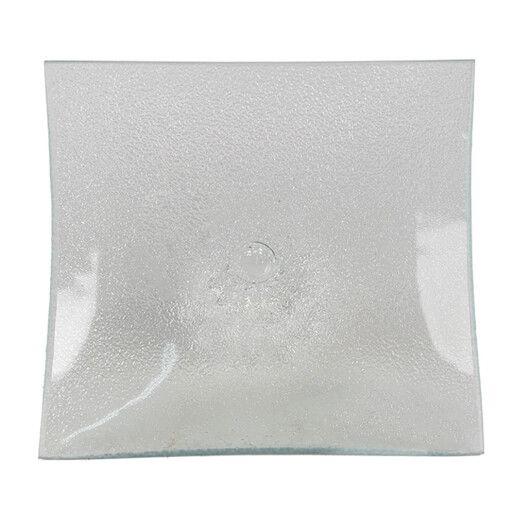 Platou servire sticla transparenta 15x15x7 cm