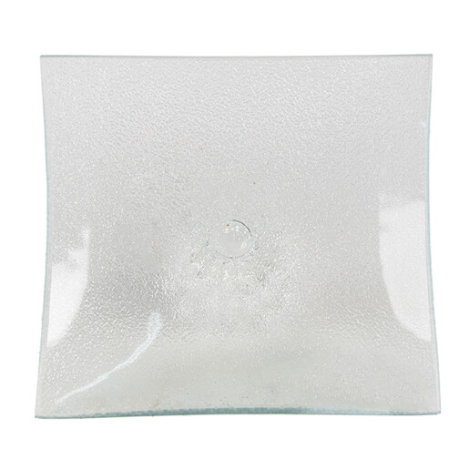 Platou servire sticla transparenta 19x19x7 cm