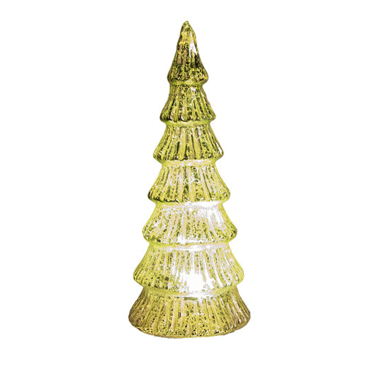 Brad Craciun plastic verde cu led 9x21 cm