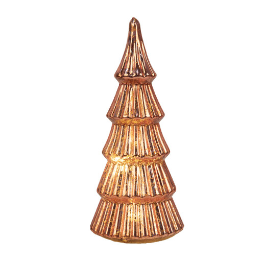 Brad Craciun plastic cupru cu led 9x21 cm