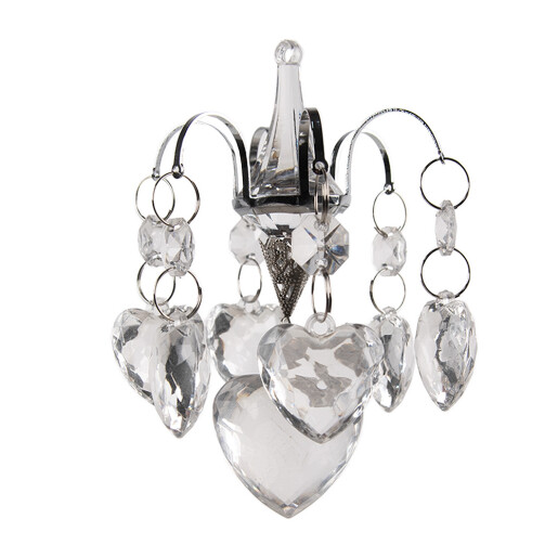Set 2 ornamente brad Craciun sticla transparenta 9x12 cm