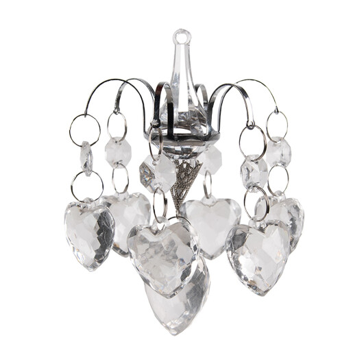 Set 2 ornamente brad Craciun sticla transparenta 9x12 cm