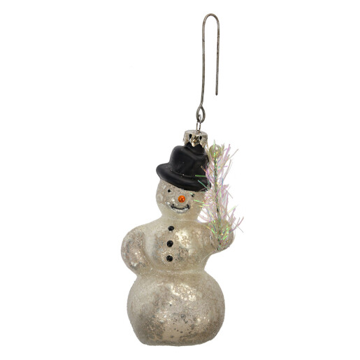 Set 2 ornamente brad Craciun Om Zapada sticla 5x10 cm