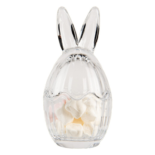 Ou decorativ Paste sticla transparenta Ø 6x11 cm