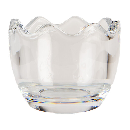 Ou decorativ Paste sticla transparenta 6x6x12 cm