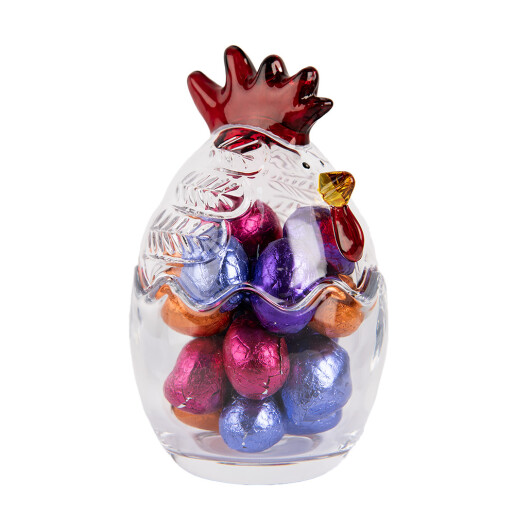 Ou decor Paste sticla multicolora 8x14 cm