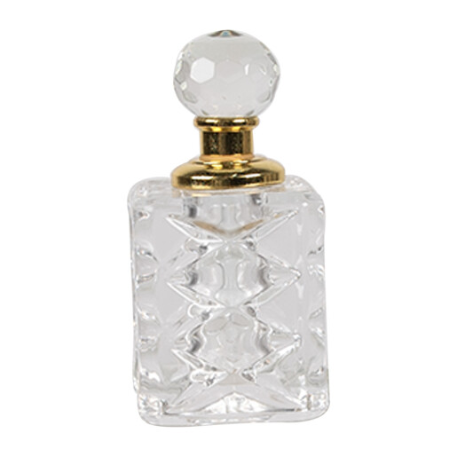 Sticla decorativa aurie transparenta 3x3x7 cm