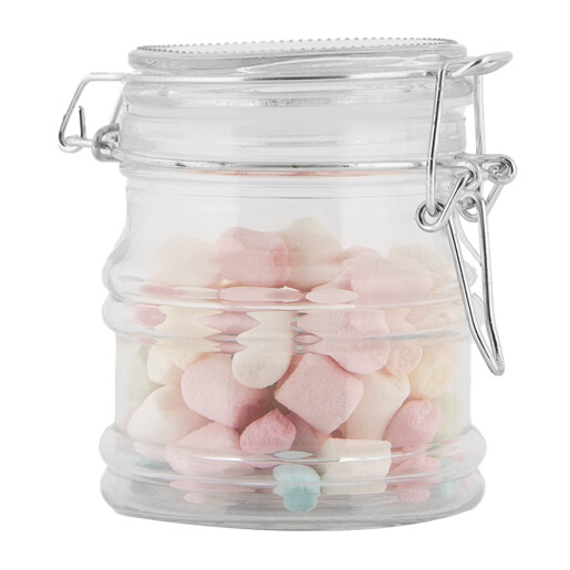 Borcan sticla transparenta 9x8x9 cm