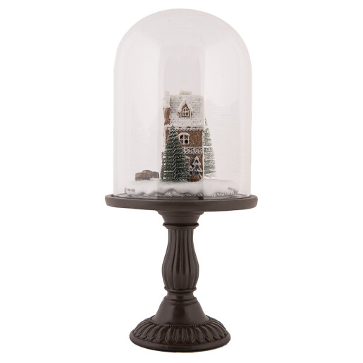 Decoratiune Craciun polirasina multicolora sticla cu led Ø 17x36 cm
