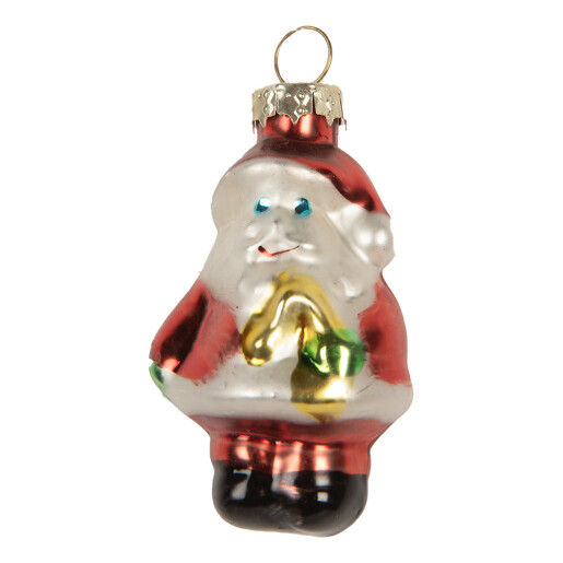 Set 20 ornamente brad Craciun sticla multicolora 4 cm