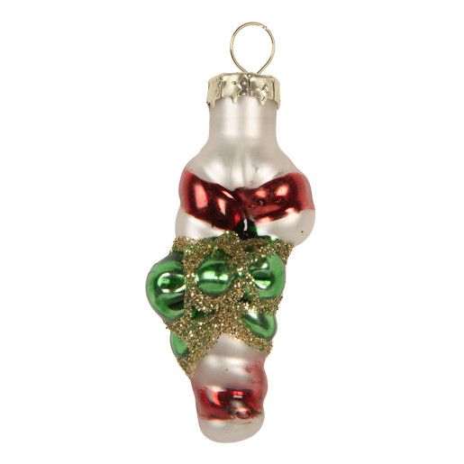 Set 20 ornamente brad Craciun sticla multicolora 4 cm