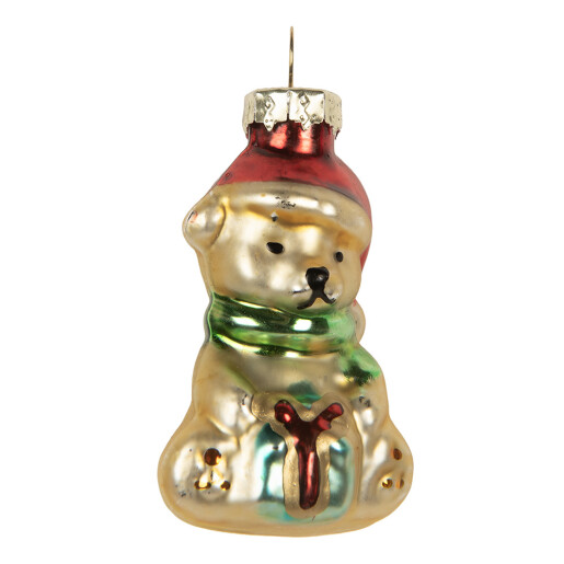 Set 20 ornamente brad Craciun sticla multicolora 4 cm
