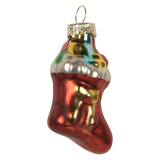 Set 20 ornamente brad Craciun sticla multicolora 4 cm