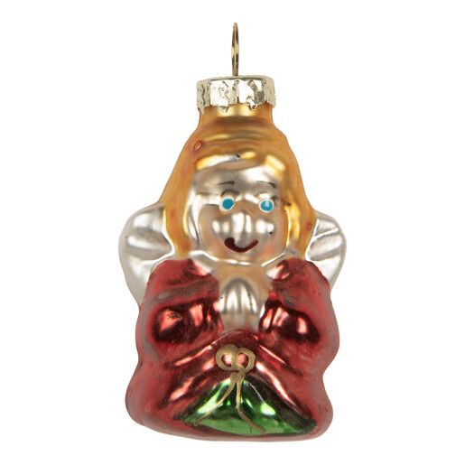 Set 20 ornamente brad Craciun sticla multicolora 4 cm