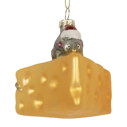 Set 6 ornamente brad Craciun sticla multicolora 8x8x8 cm