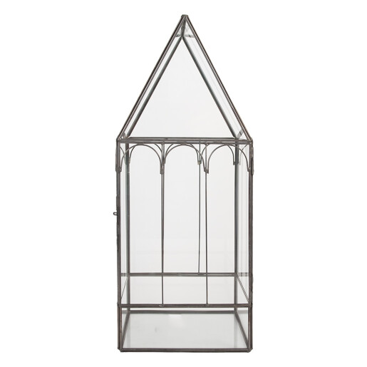 Mini sera metal gri 15x15x38 cm