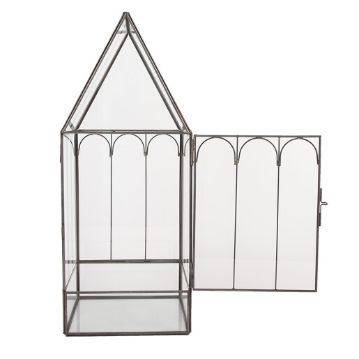 Mini sera metal gri 15x15x38 cm