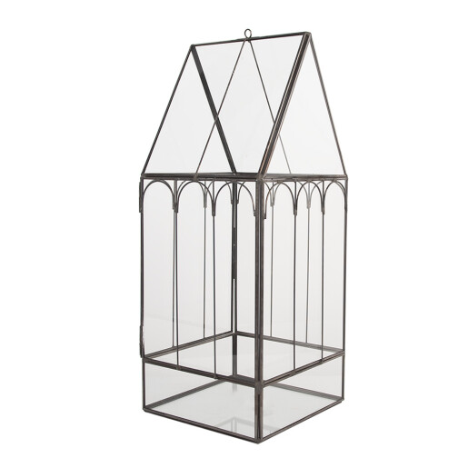 Mini sera metal gri 15x15x38 cm
