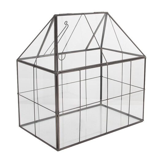 Mini sera metal gri 25x16x26 cm
