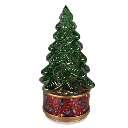 Brad Craciun sticla multicolora cu led Ø 12x27 cm
