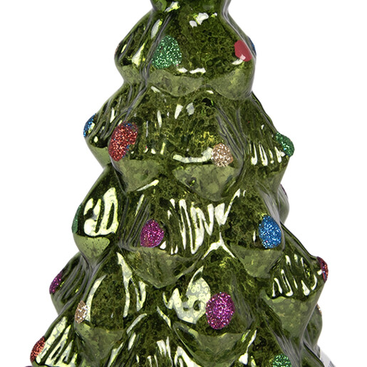 Brad Craciun sticla multicolora cu led Ø 13x23 cm