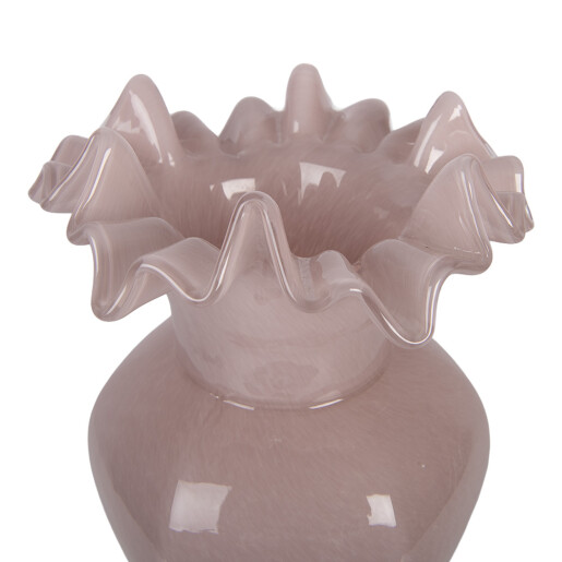 Vaza flori sticla roz  Ø 14x25 cm