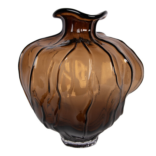 Vaza flori sticla maro Ø 26x31 cm