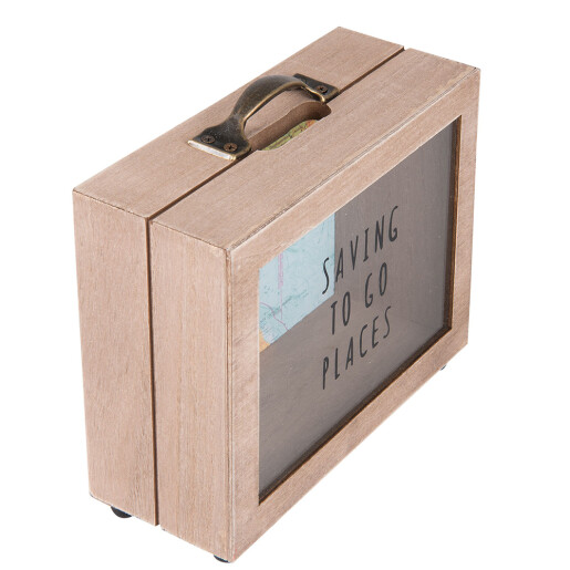 Pusculita mdf sticla Travel 18x7x17 cm