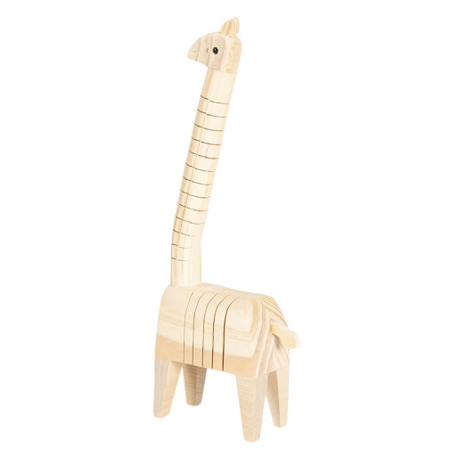 Figurina Girafa lemn natur 4x6x24 cm