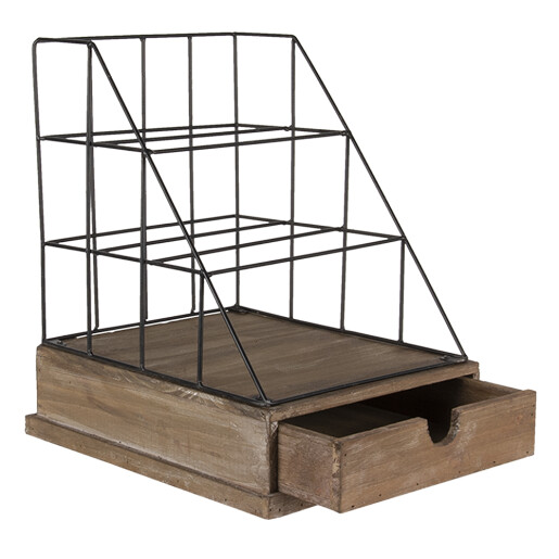 Raft lemn fier maro 26x32x36 cm