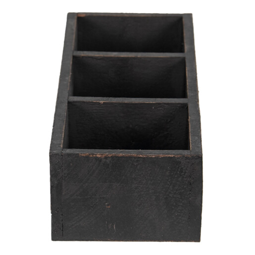 Cutie depozitare lemn negru antichizat 33x12x7 cm