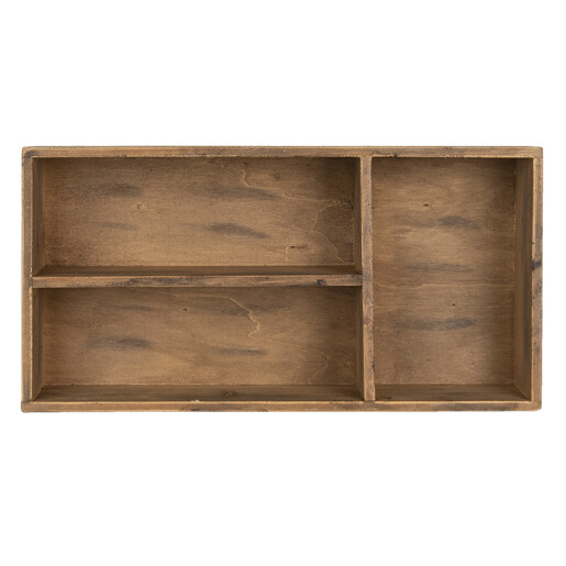 Set 2 cutii depozitare lemn maro 43x22x9 cm