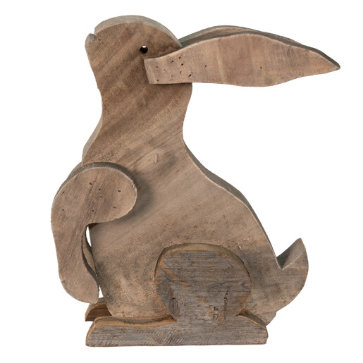 Figurina Iepuras lemn maro 28x11x33 cm