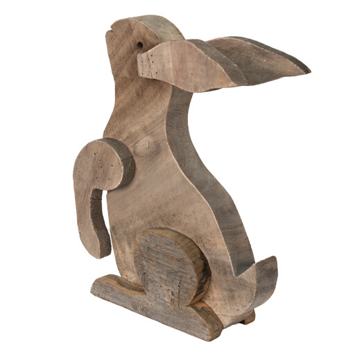 Figurina Iepuras lemn maro 28x11x33 cm