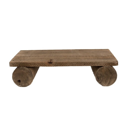 Set 2 suporturi ghivece flori lemn maro 25x12x8 cm