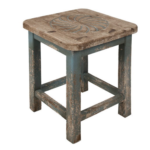Suport ghiveci flori lemn maro albastru 40x40x46 cm