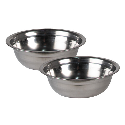 Bol dublu hranire animale inox lemn gri 40x22x18 cm, 2x500 ml
