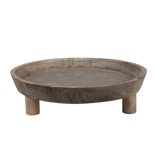 Suport ghiveci flori lemn maro 30x8 cm